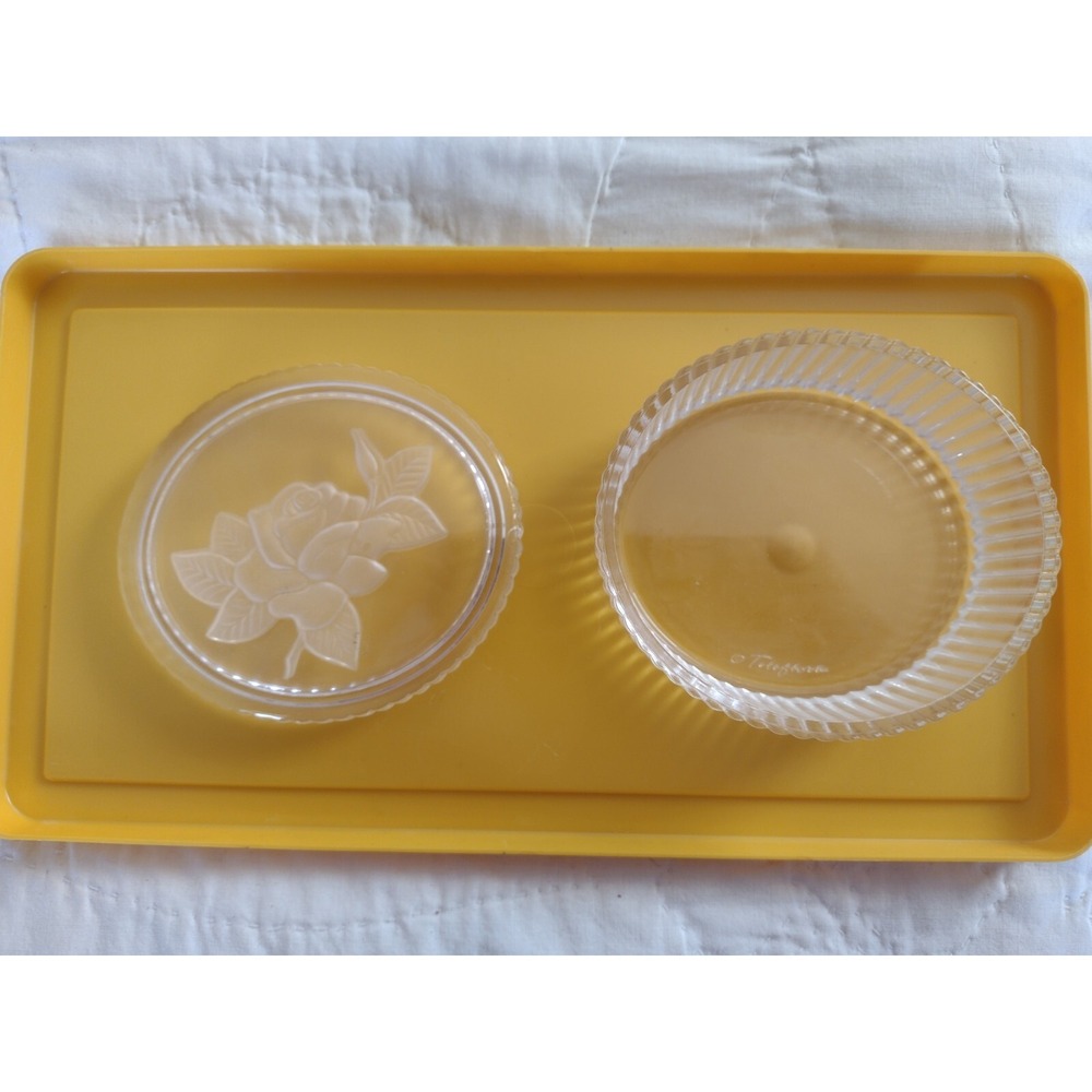 Vtg Teleflora Oval Rose Box Frosted Crystal Glass Jewelry Ribbed Trinket Clear - Picture 2 of 8